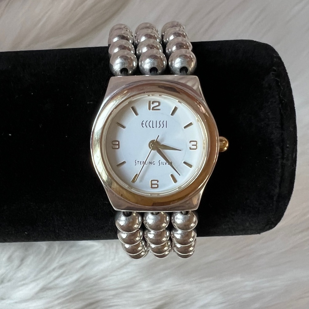 Ecclissi 925 Sterling Silver Bead Watch